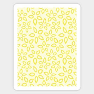 Simple Painted Pastel Yellow Flowers Sticker